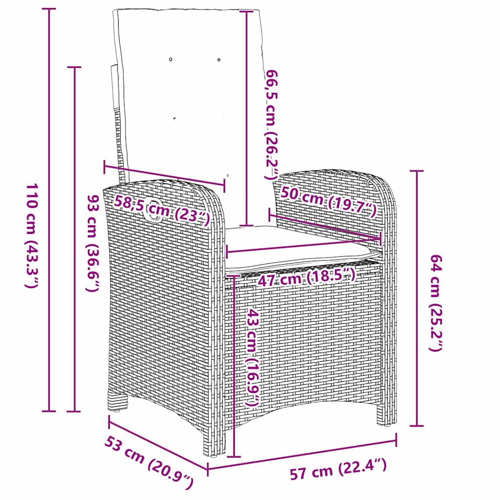 Ensemble de salle à manger pour jardin 7 pcs Gris clair - XIOS