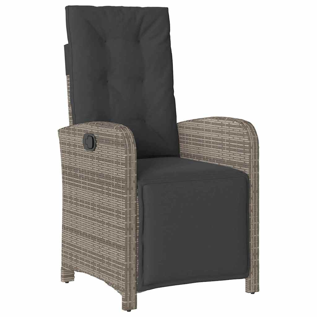 Ensemble de salle à manger pour jardin 5 pcs Gris polyrotin - XIOS