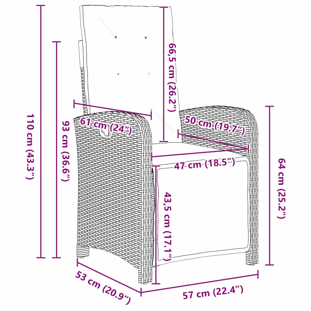 Ensemble de salle à manger pour jardin 5 pcs Gris clair - XIOS