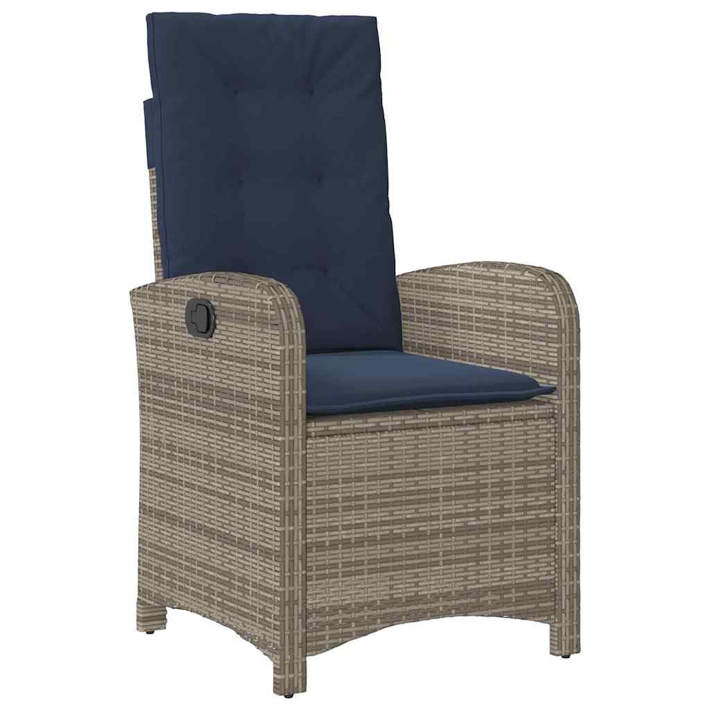 Ensemble de salle à manger pour jardin 5 pcs Gris polyrotin - XIOS