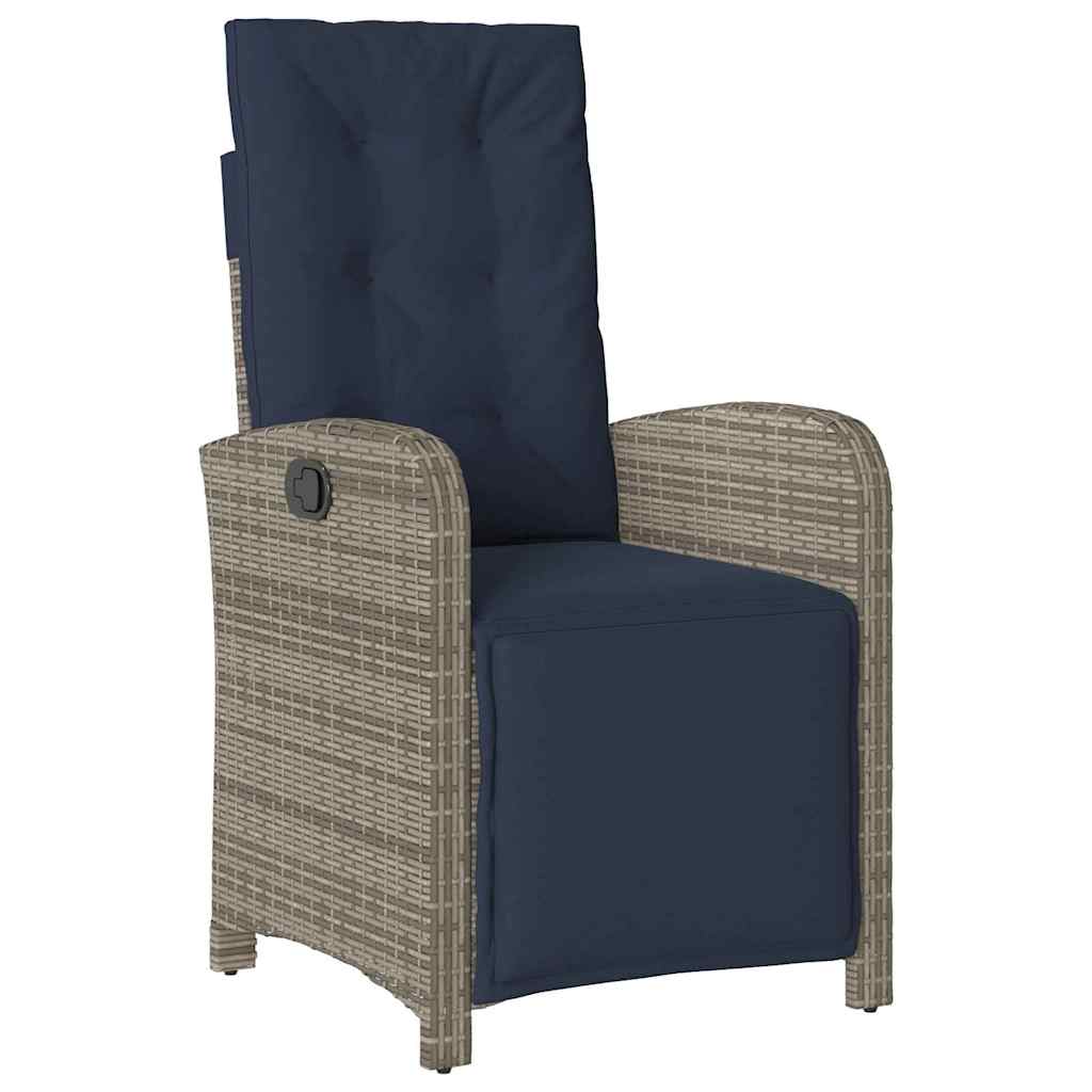 Ensemble de salle à manger pour jardin 5 pcs Gris polyrotin - XIOS