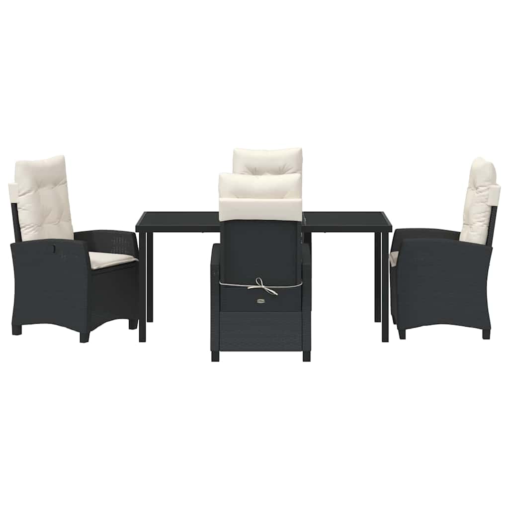 Ensemble de salle à manger pour jardin 5 pcs Noir polyrotin - XIOS