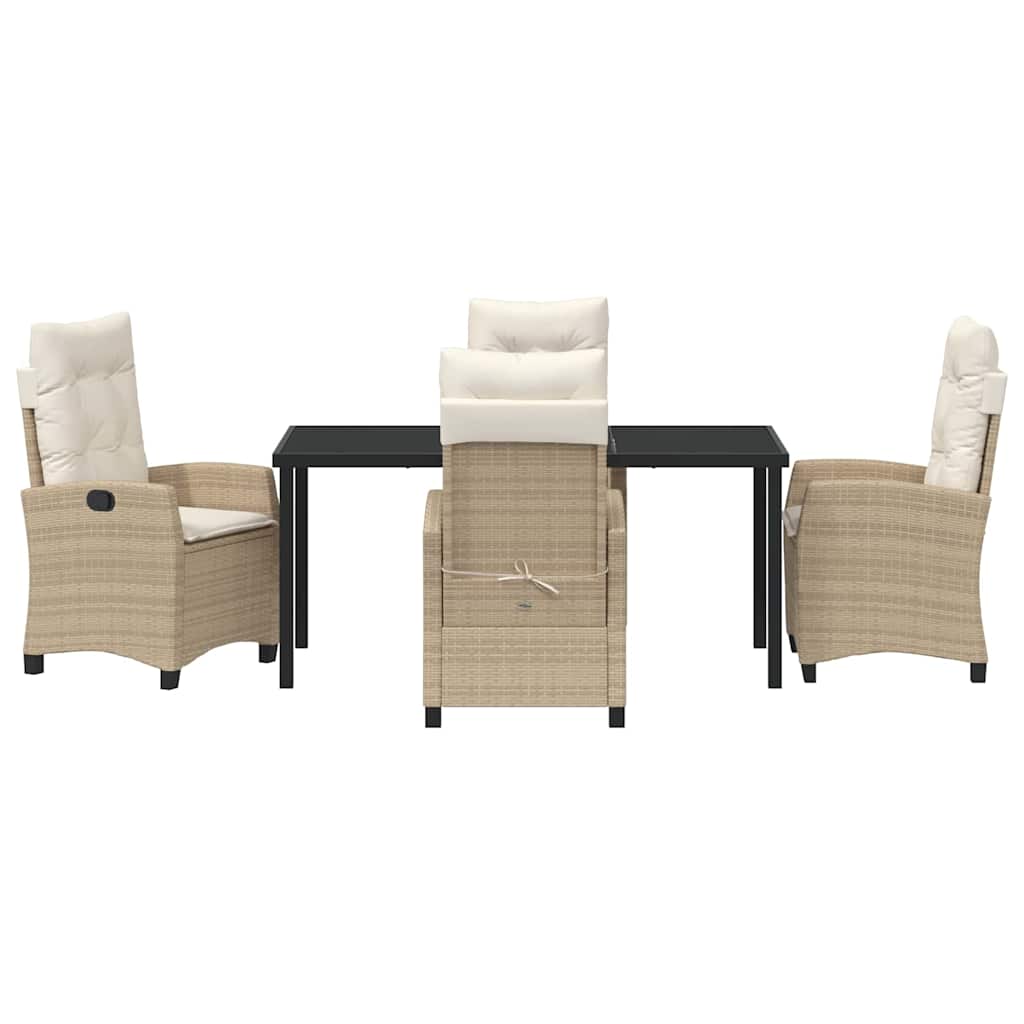 Ensemble de salle à manger pour jardin 5 pcs Beige polyrotin - XIOS
