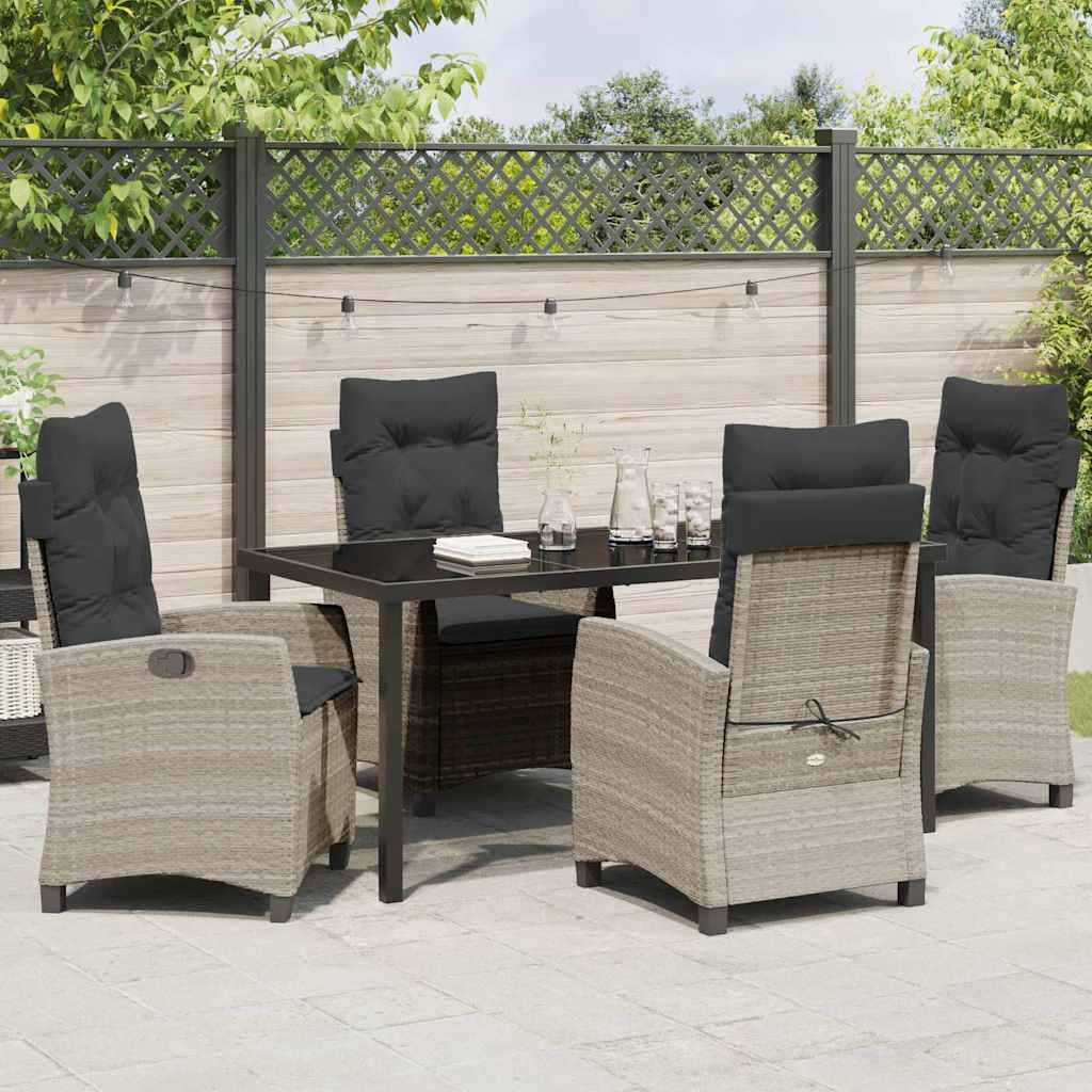Ensemble de salle à manger pour jardin 5 pcs Gris clair - XIOS