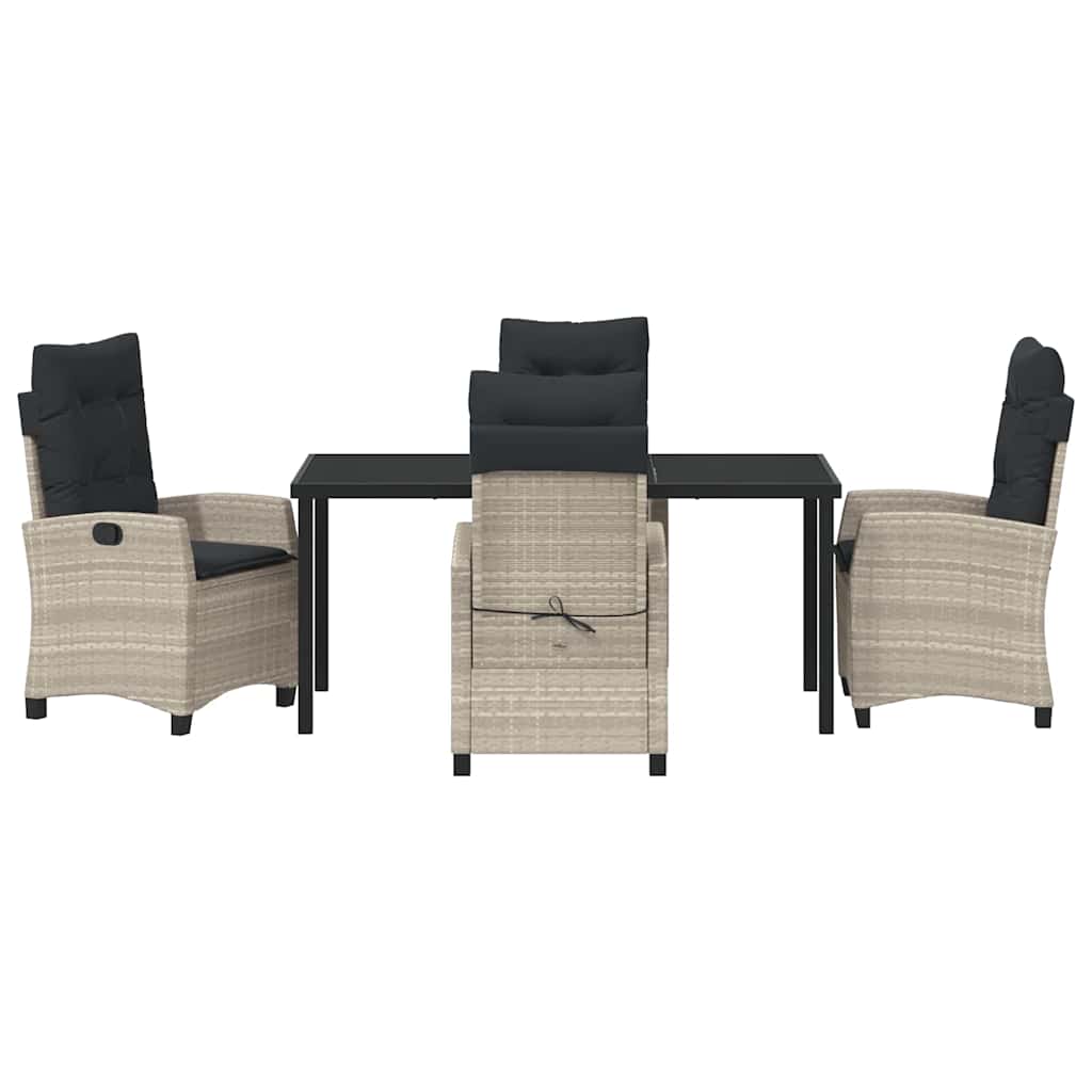 Ensemble de salle à manger pour jardin 5 pcs Gris clair - XIOS