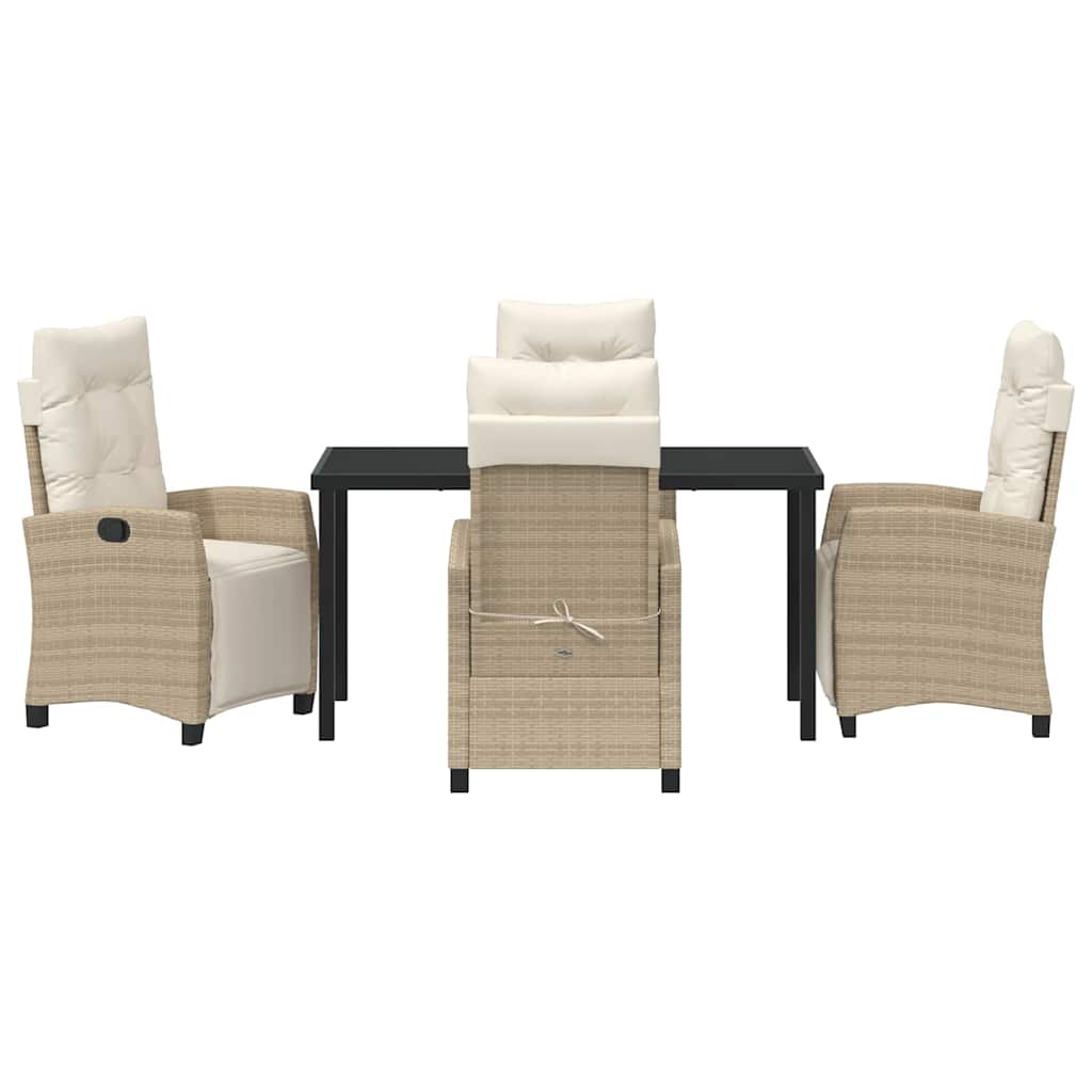 Ensemble de salle à manger pour jardin 5 pcs Beige polyrotin - XIOS