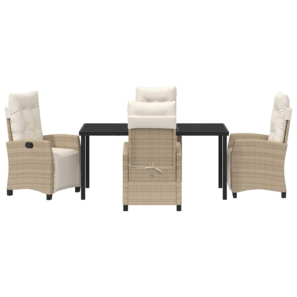 Ensemble de salle à manger pour jardin 5 pcs Beige polyrotin - XIOS