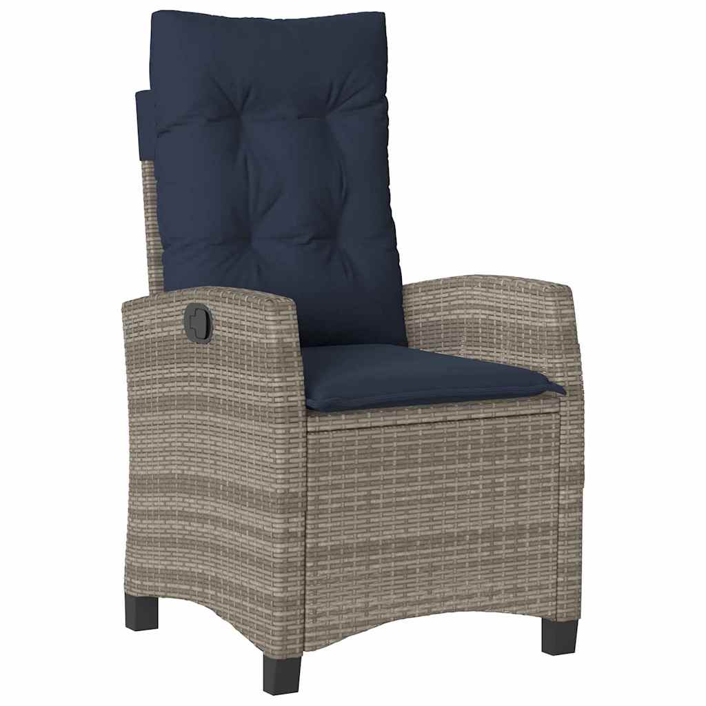 Ensemble de salle à manger pour jardin 5 pcs Gris polyrotin - XIOS