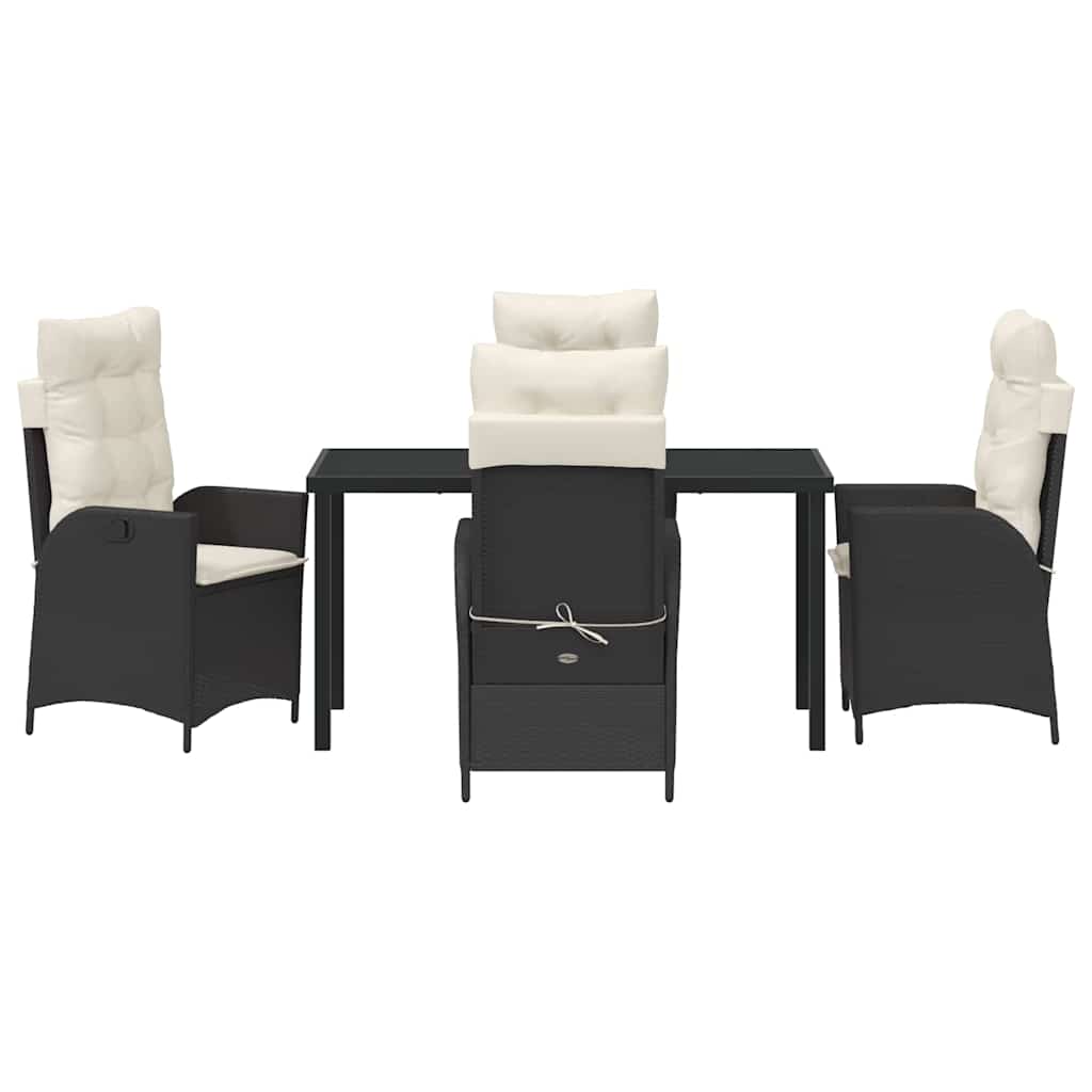 Ensemble de salle à manger pour jardin 5 pcs Noir polyrotin - XIOS