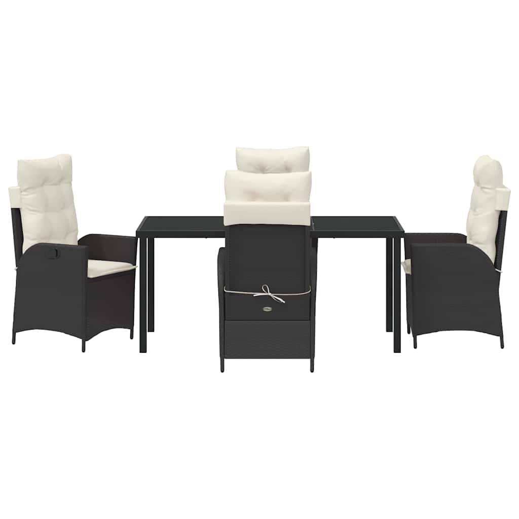 Ensemble de salle à manger pour jardin 5 pcs Noir polyrotin - XIOS
