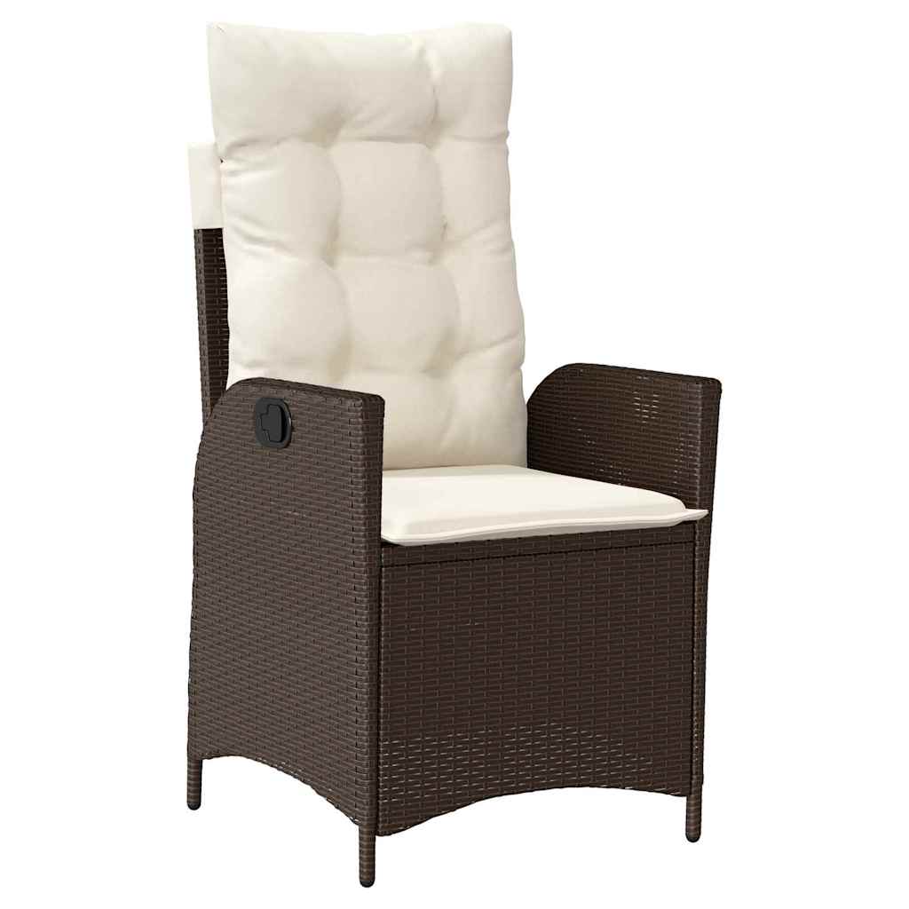 Ensemble de salle à manger pour jardin 5 pcs Marron polyrotin - XIOS