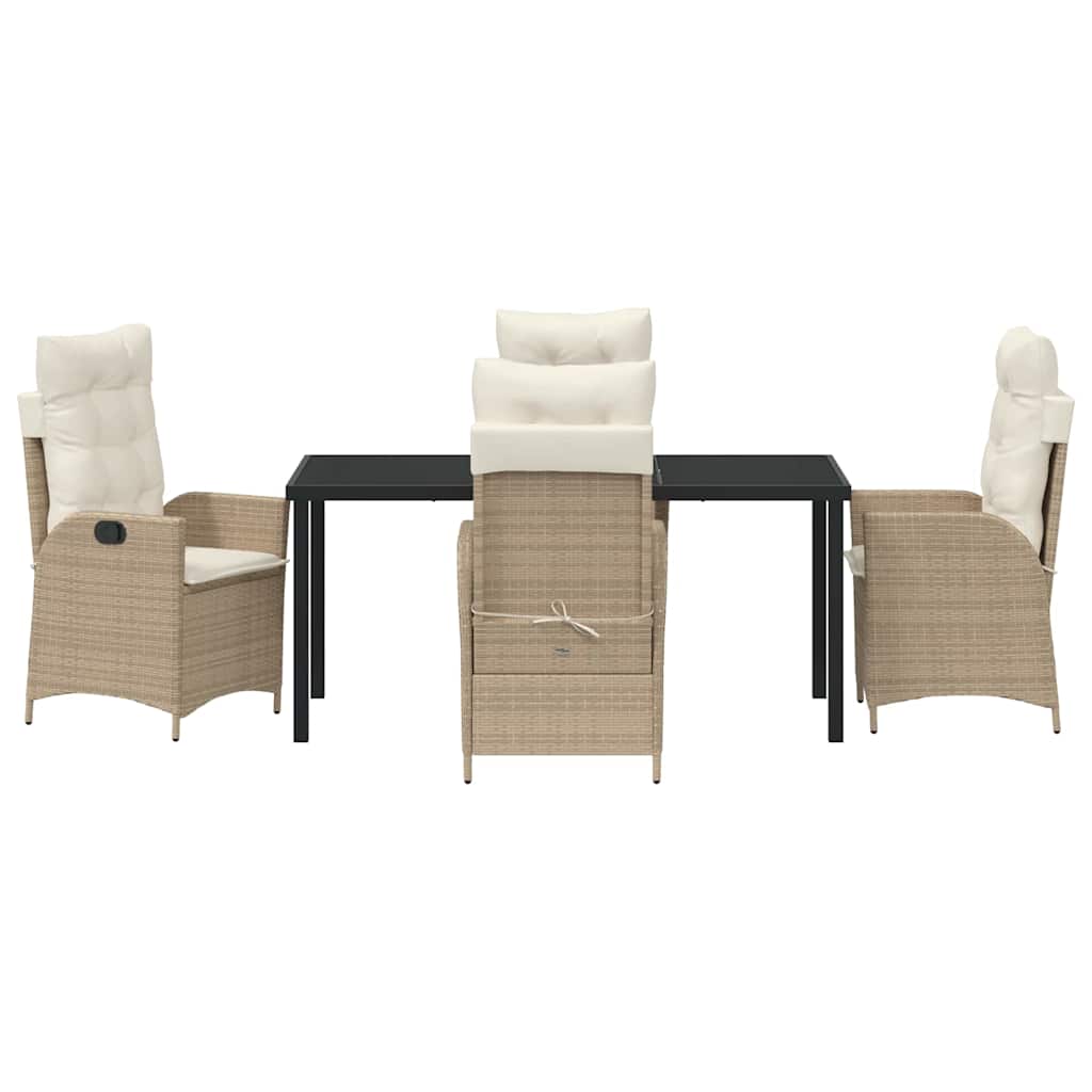 Ensemble de salle à manger pour jardin 5 pcs Beige polyrotin - XIOS
