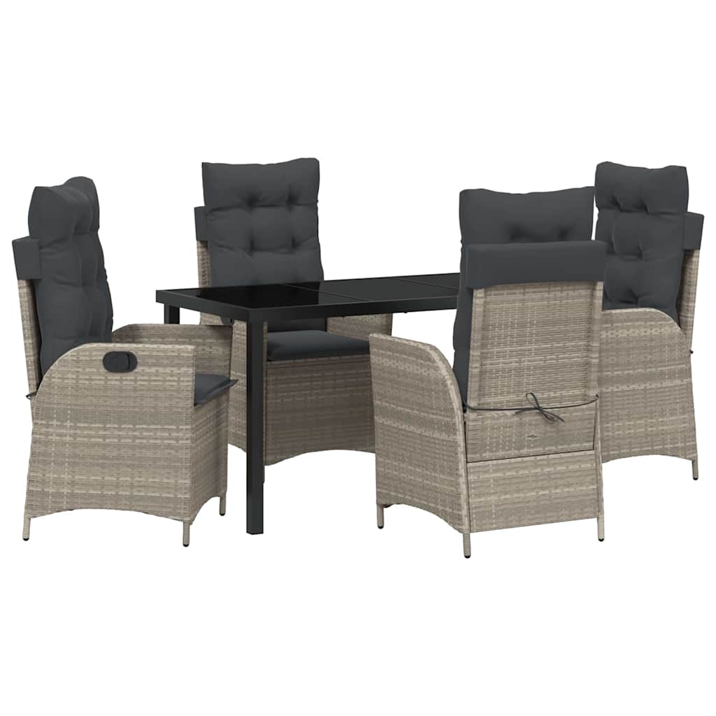 Ensemble de salle à manger pour jardin 5 pcs Gris clair - XIOS
