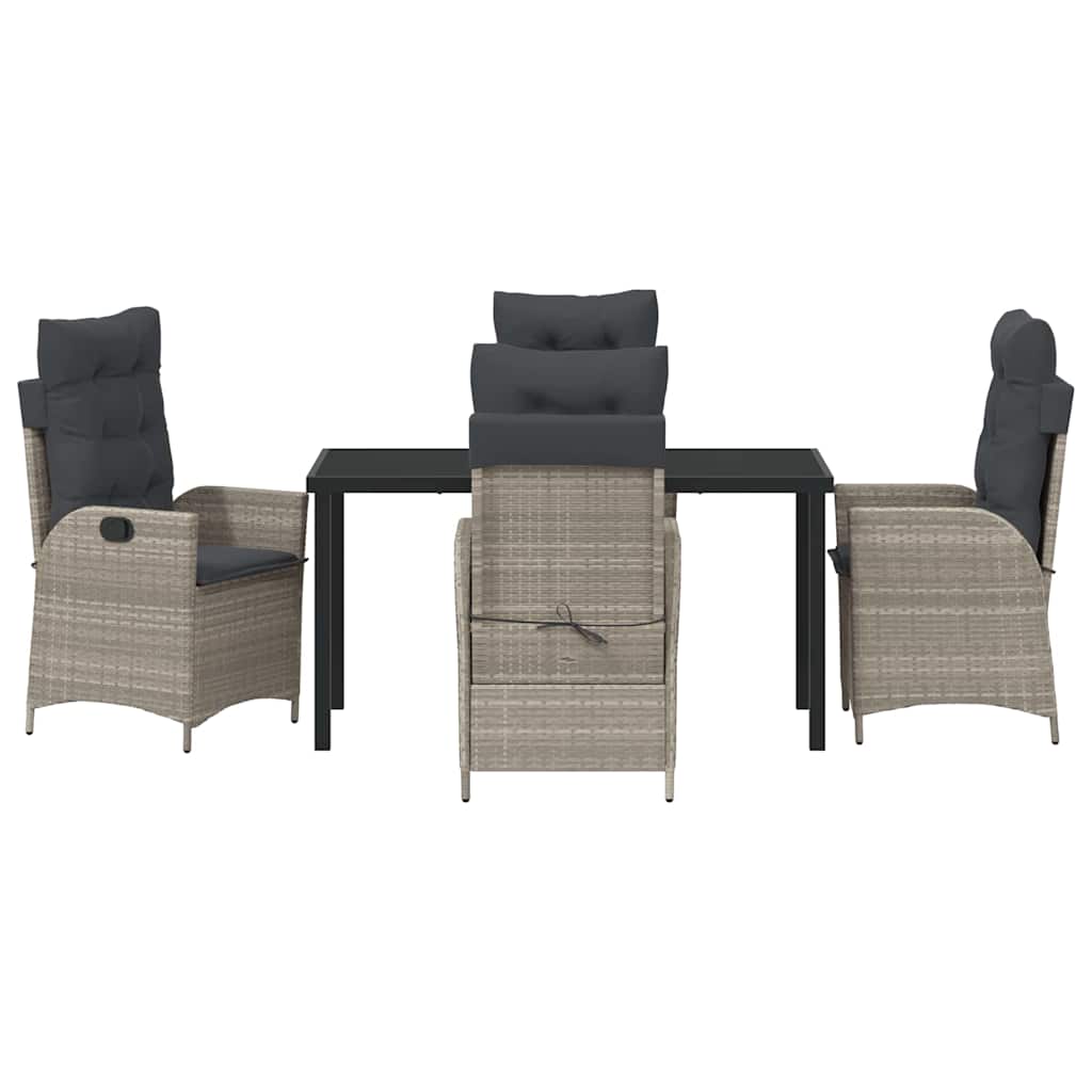 Ensemble de salle à manger pour jardin 5 pcs Gris clair - XIOS