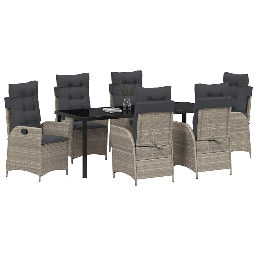 Ensemble de salle à manger pour jardin 7 pcs Gris clair - XIOS