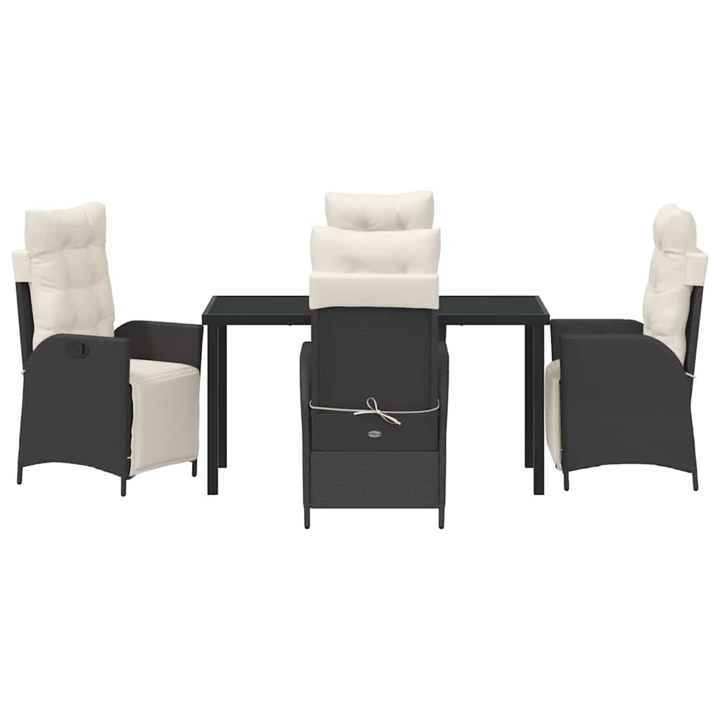 Ensemble de salle à manger pour jardin 5 pcs Noir polyrotin - XIOS