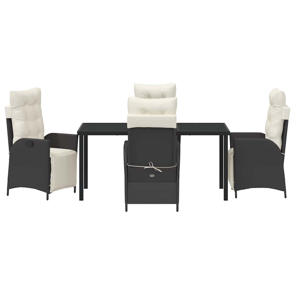 Ensemble de salle à manger pour jardin 5 pcs Noir polyrotin - XIOS
