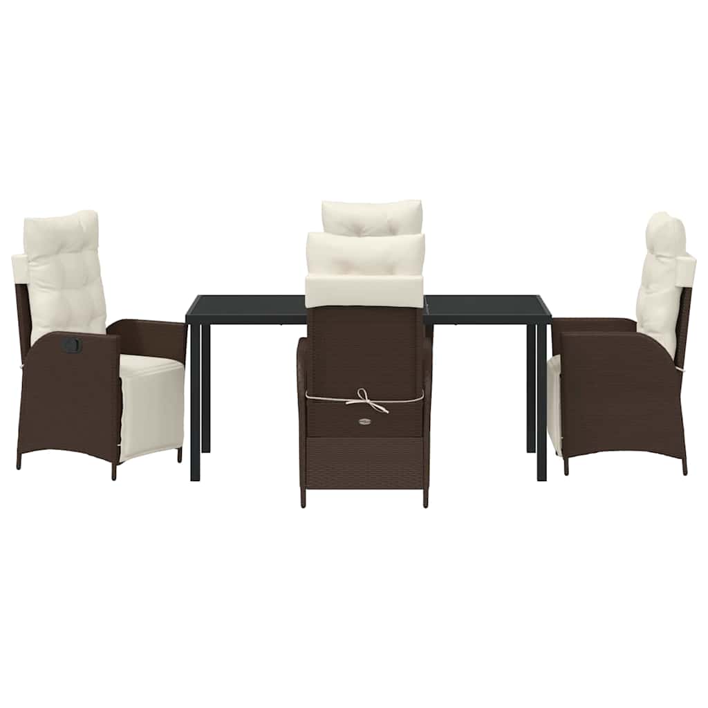Ensemble de salle à manger pour jardin 5 pcs Marron polyrotin - XIOS