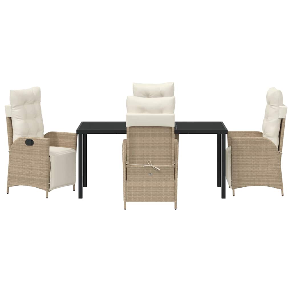 Ensemble de salle à manger pour jardin 5 pcs Beige polyrotin - XIOS