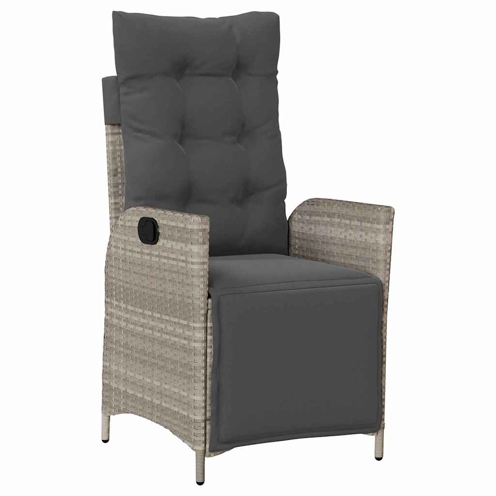 Ensemble de salle à manger pour jardin 5 pcs Gris clair - XIOS