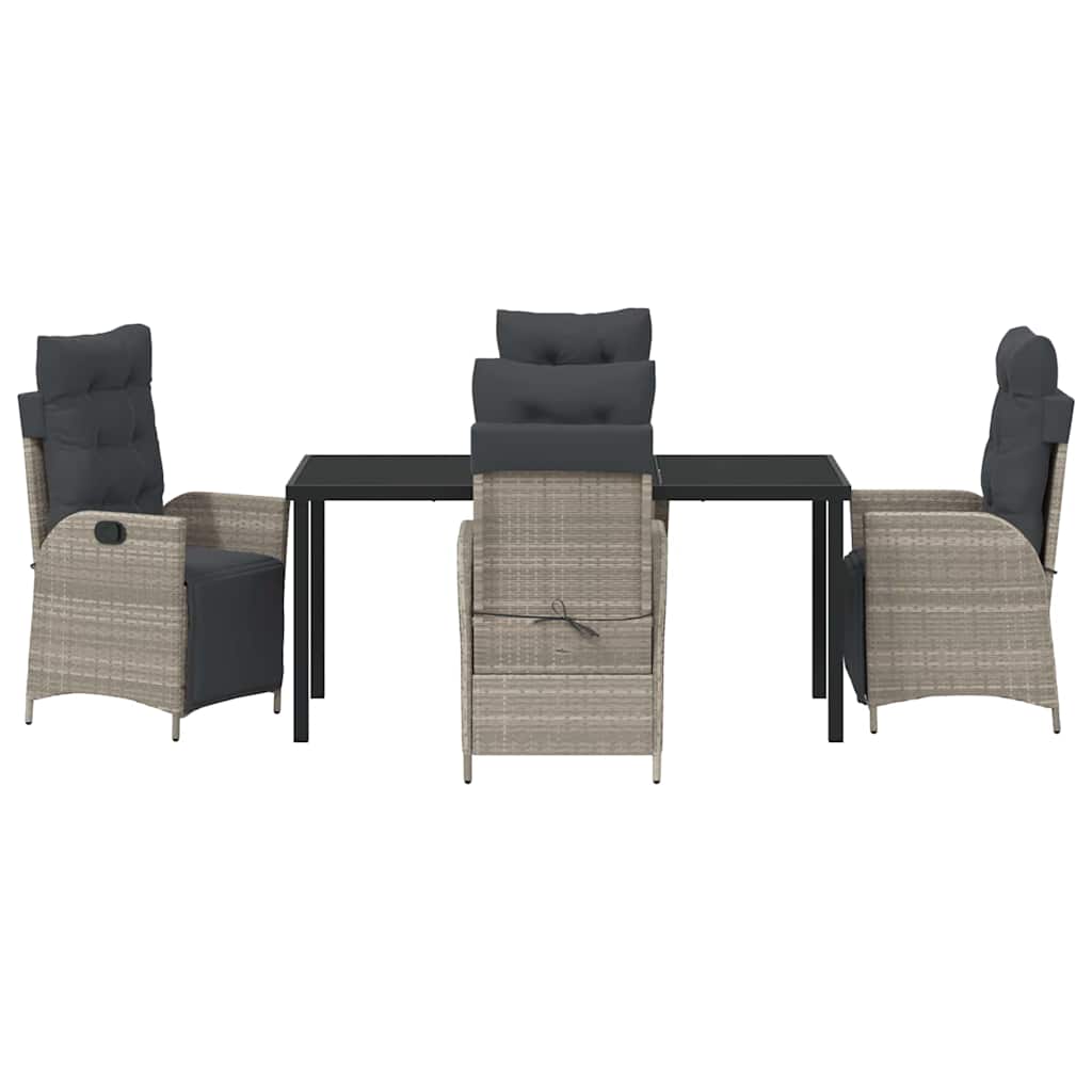 Ensemble de salle à manger pour jardin 5 pcs Gris clair - XIOS
