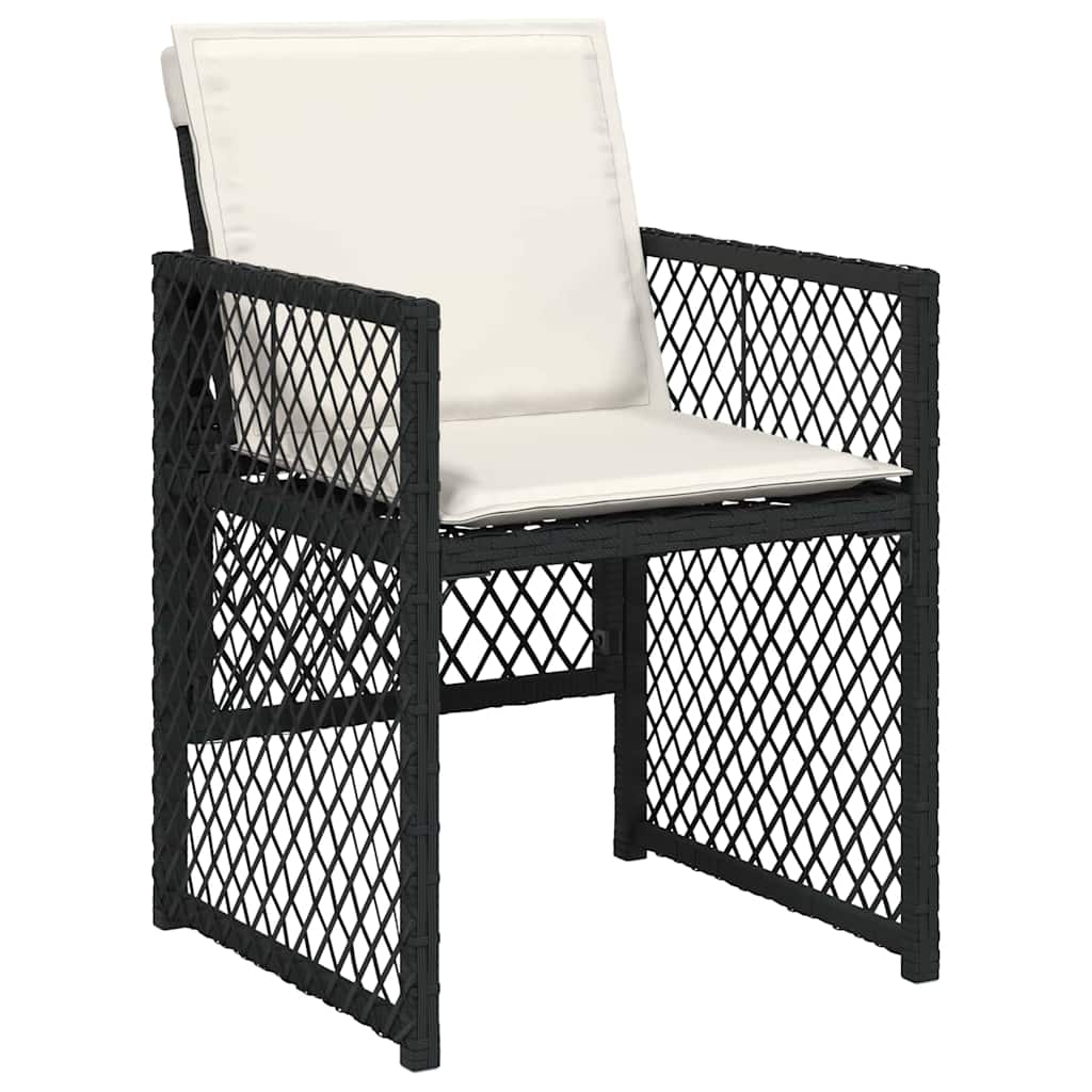 Ensemble de salle à manger pour jardin 9 pcs Noir polyrotin - XIOS