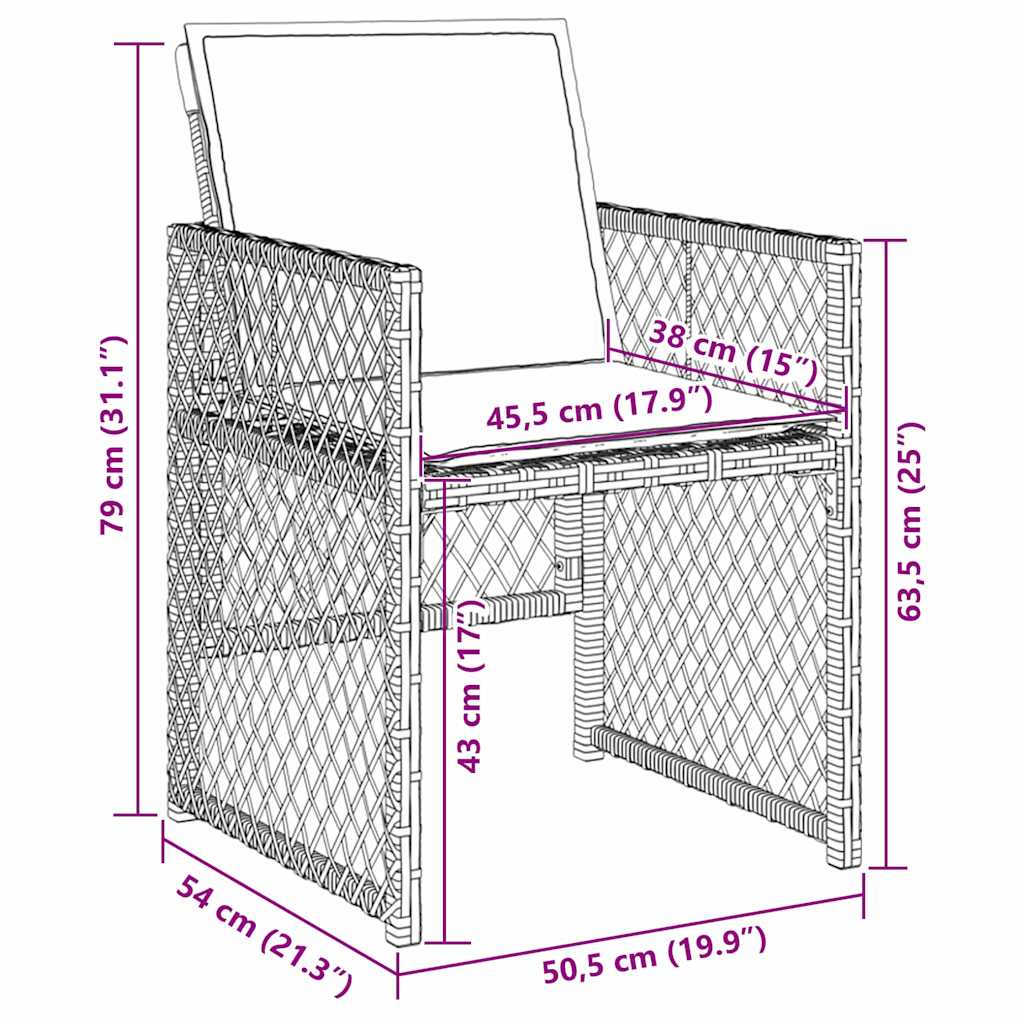 Ensemble de salle à manger pour jardin 5 pcs Gris polyrotin - XIOS
