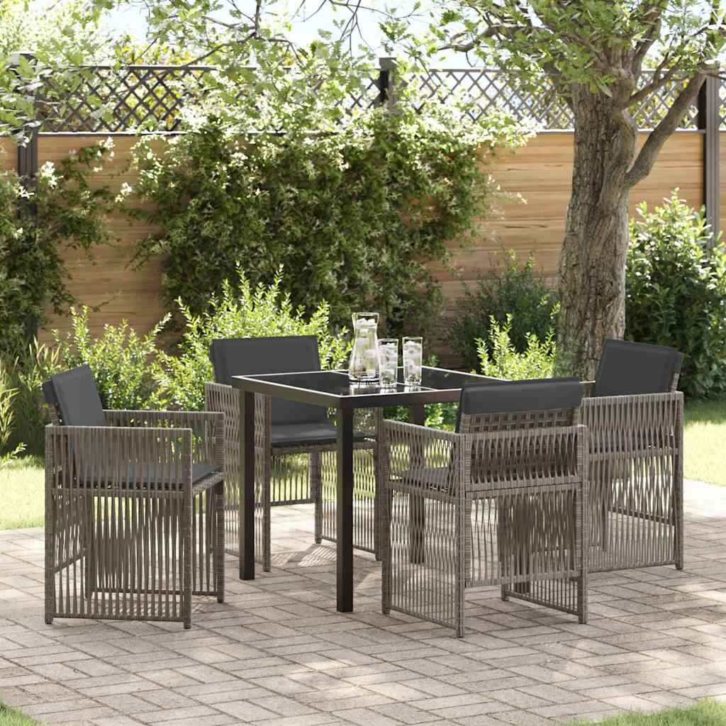 Ensemble de salle à manger pour jardin 5 pcs Gris - XIOS