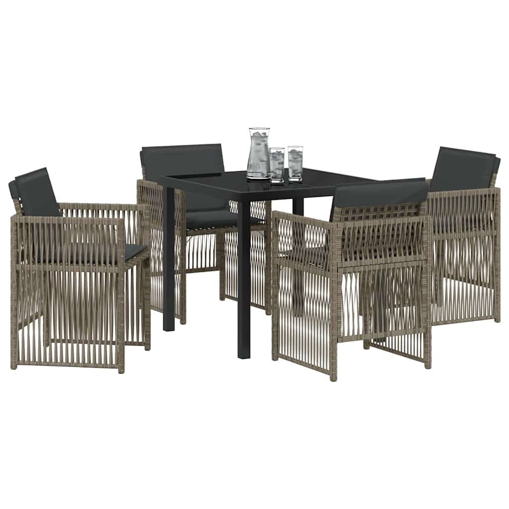 Ensemble de salle à manger pour jardin 5 pcs Gris - XIOS