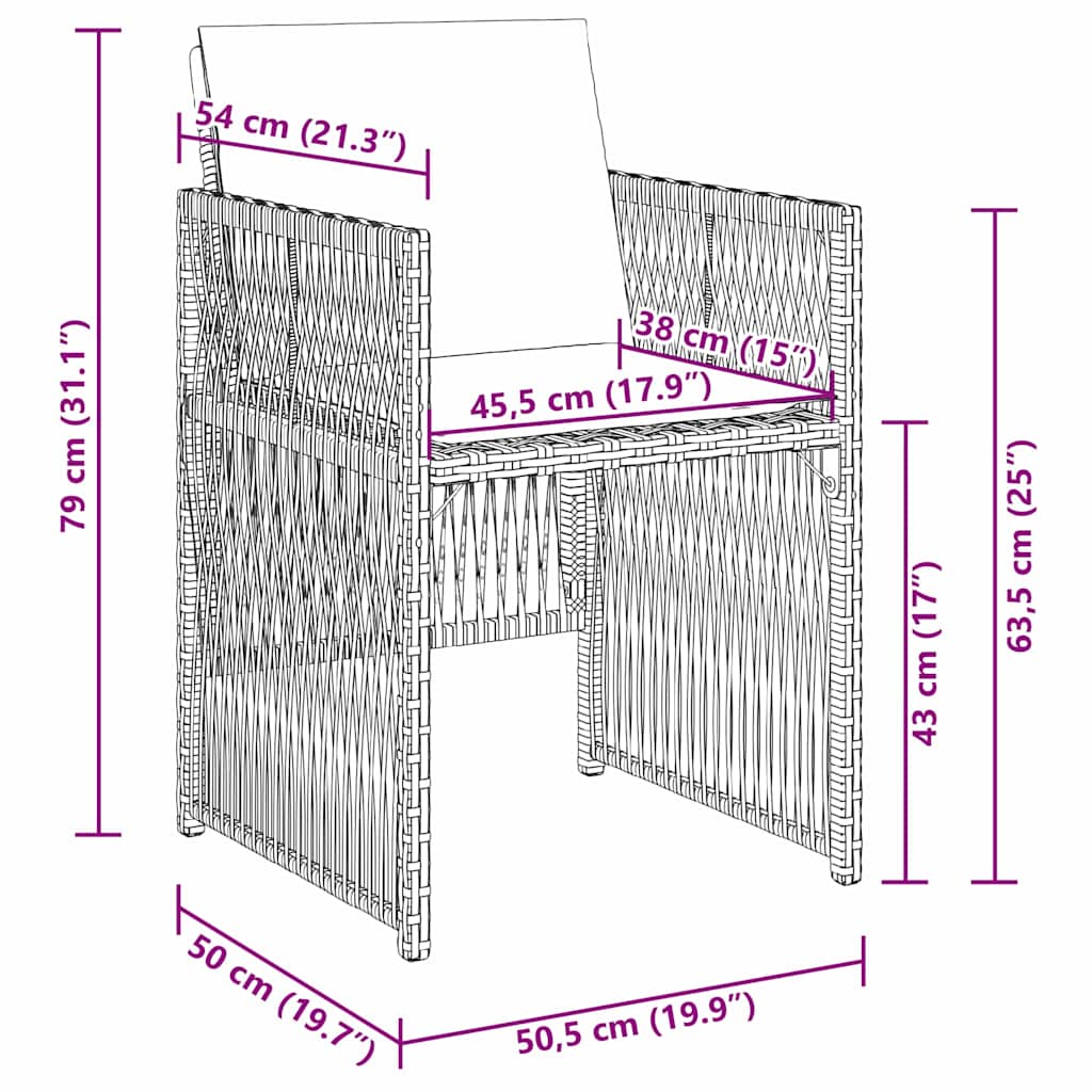 Ensemble de salle à manger pour jardin 5 pcs Gris - XIOS