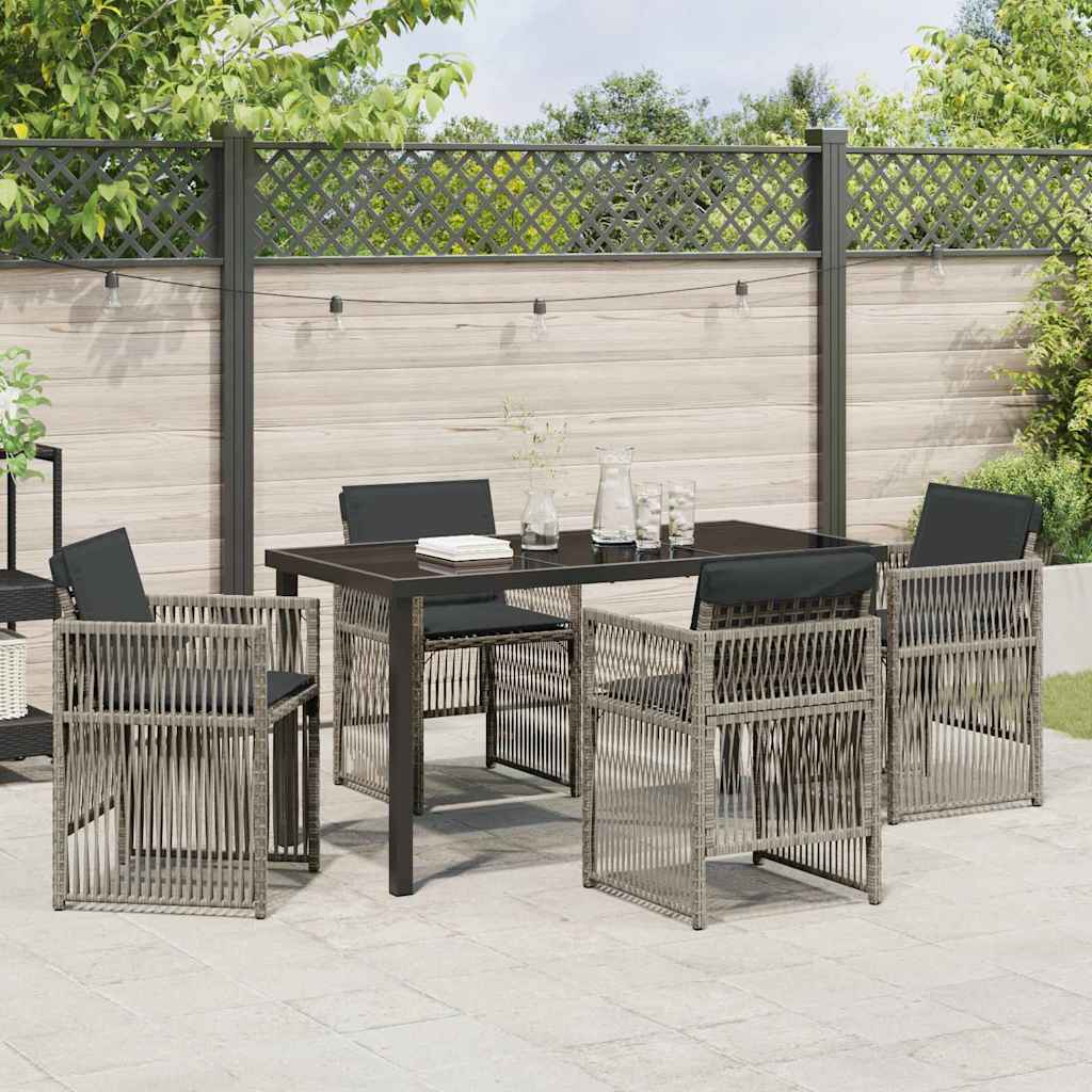 Ensemble de salle à manger pour jardin 5 pcs Gris - XIOS