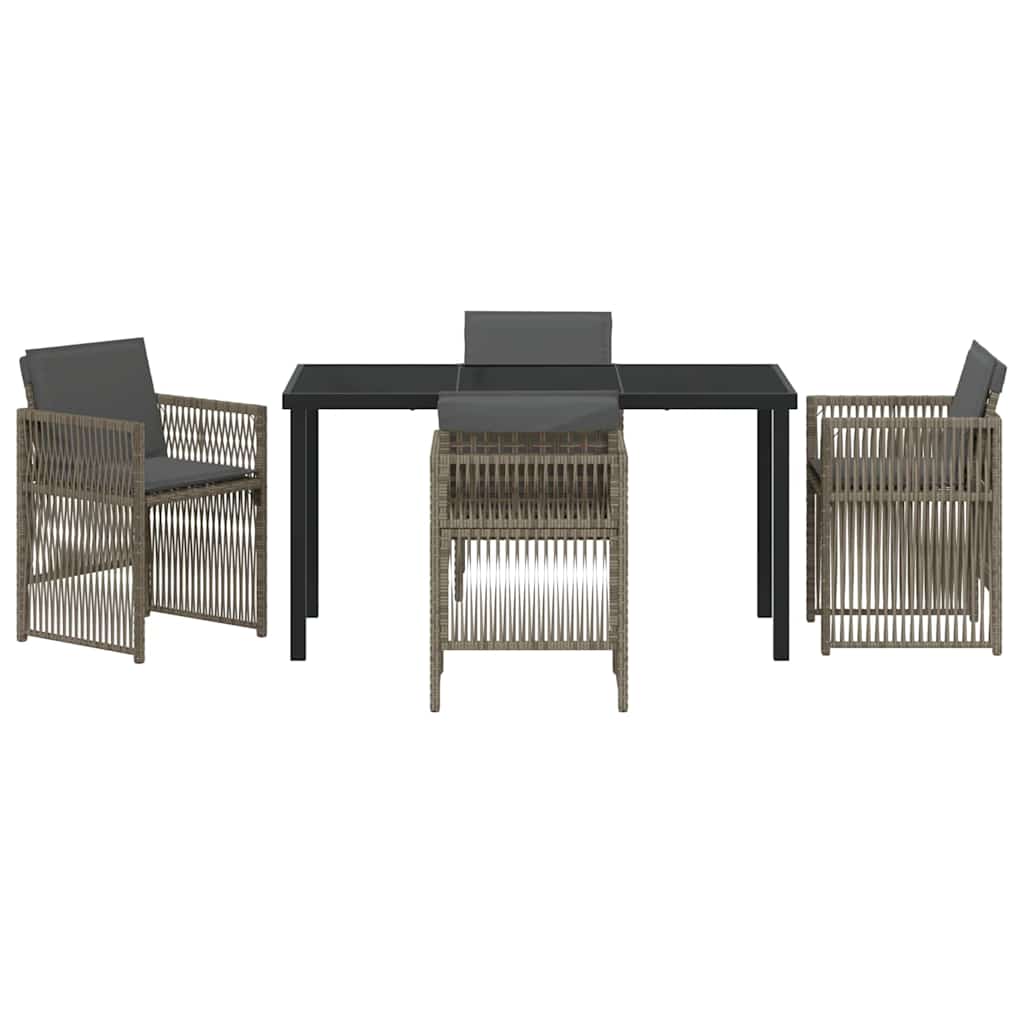 Ensemble de salle à manger pour jardin 5 pcs Gris - XIOS