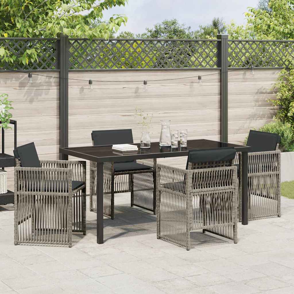 Ensemble de salle à manger pour jardin 5 pcs Gris - XIOS
