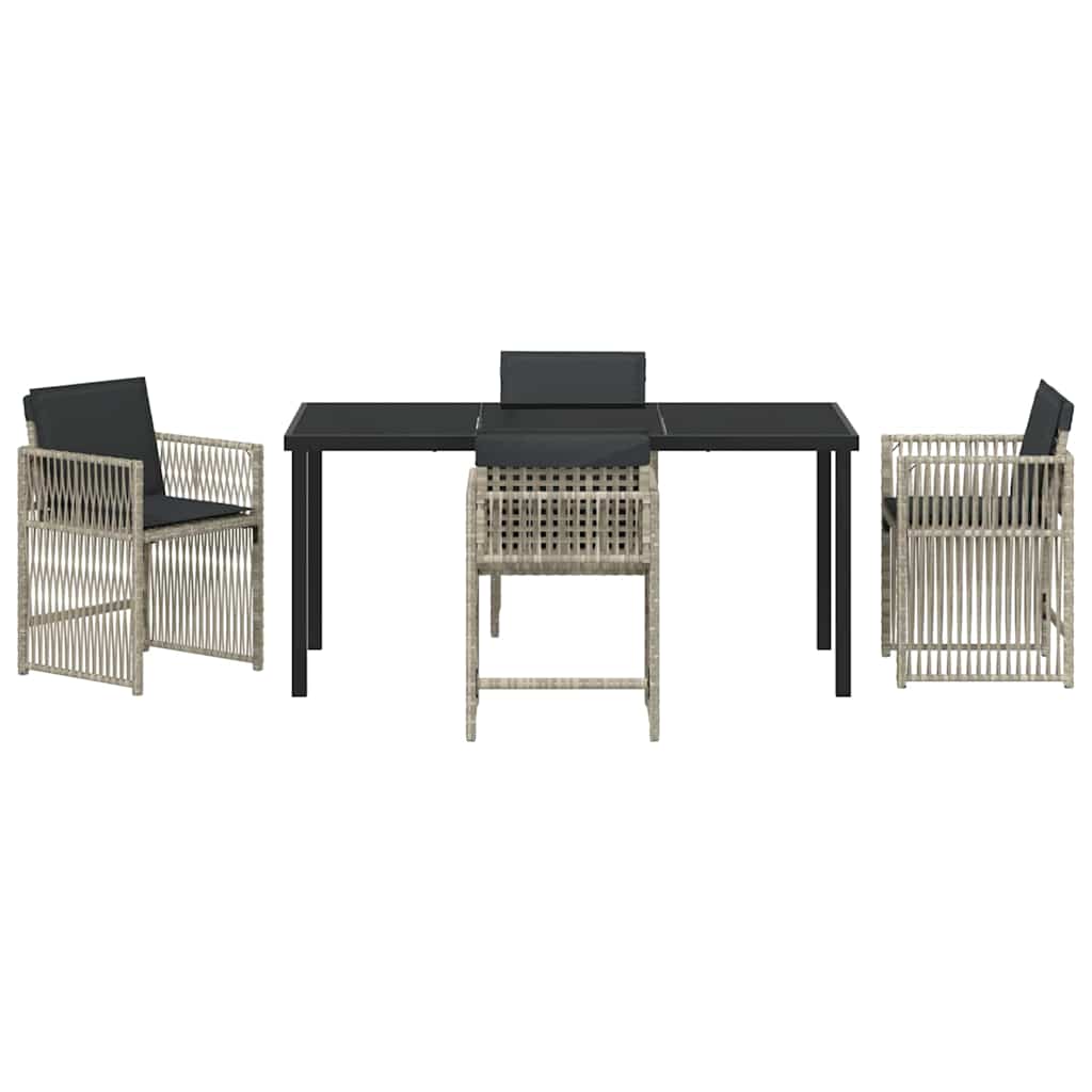 Ensemble de salle à manger pour jardin 5 pcs Gris clair - XIOS