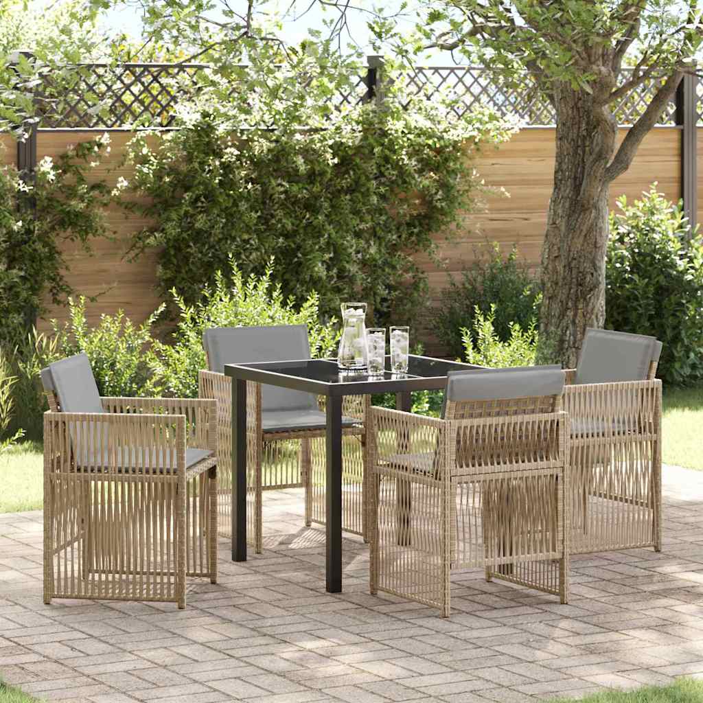 Ensemble de salle à manger pour jardin 5 pcs Beige - XIOS
