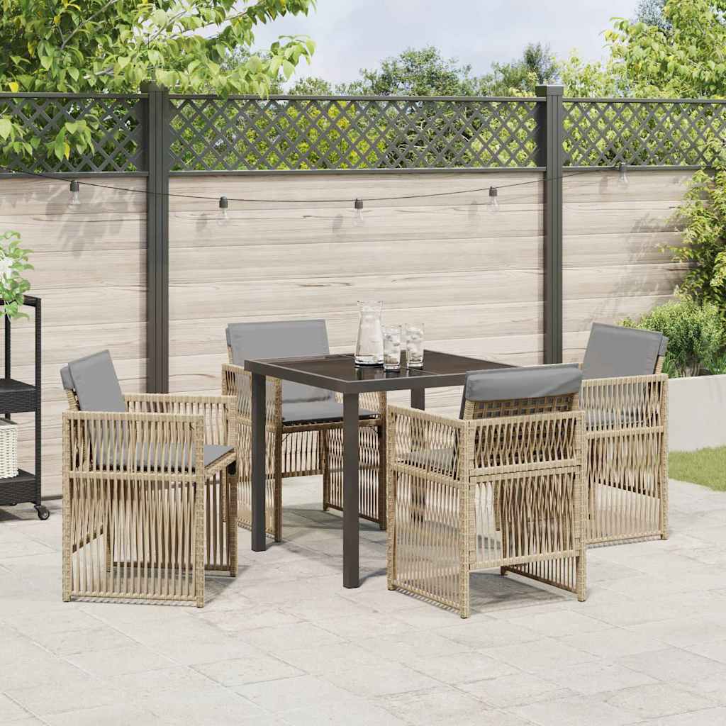 Ensemble de salle à manger pour jardin 5 pcs Beige - XIOS