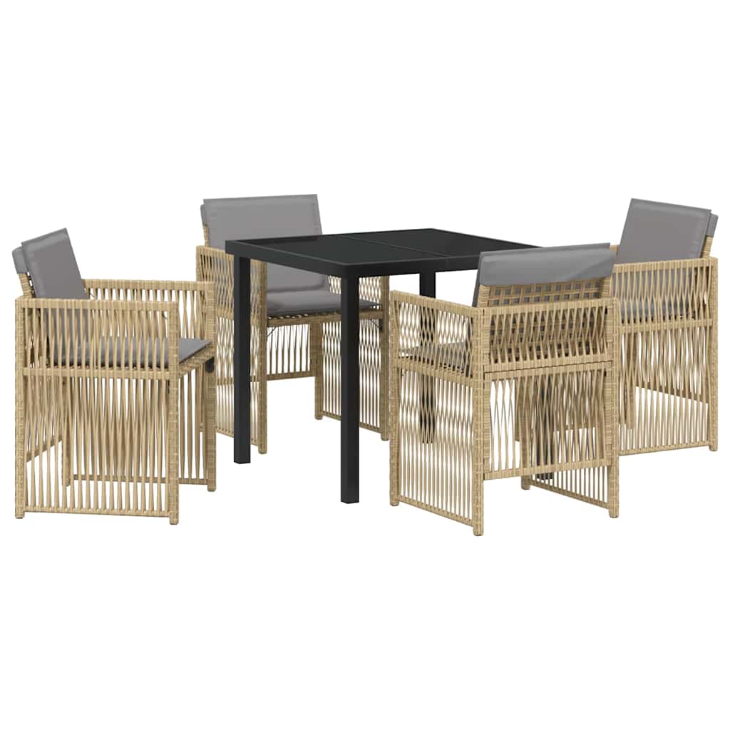 Ensemble de salle à manger pour jardin 5 pcs Beige - XIOS