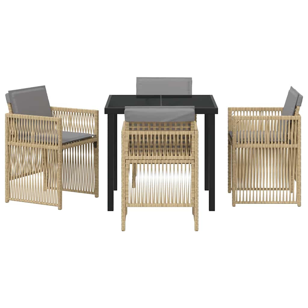 Ensemble de salle à manger pour jardin 5 pcs Beige - XIOS