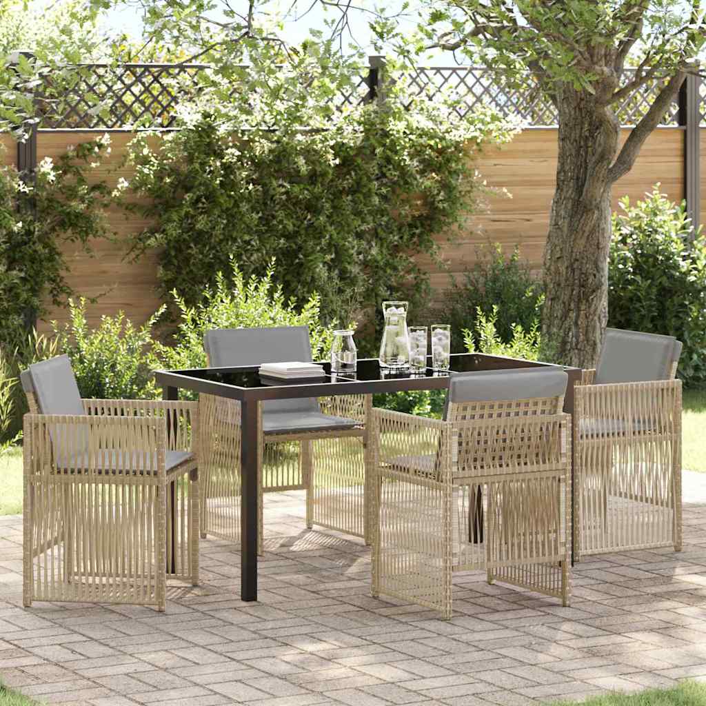 Ensemble de salle à manger pour jardin 5 pcs Beige - XIOS