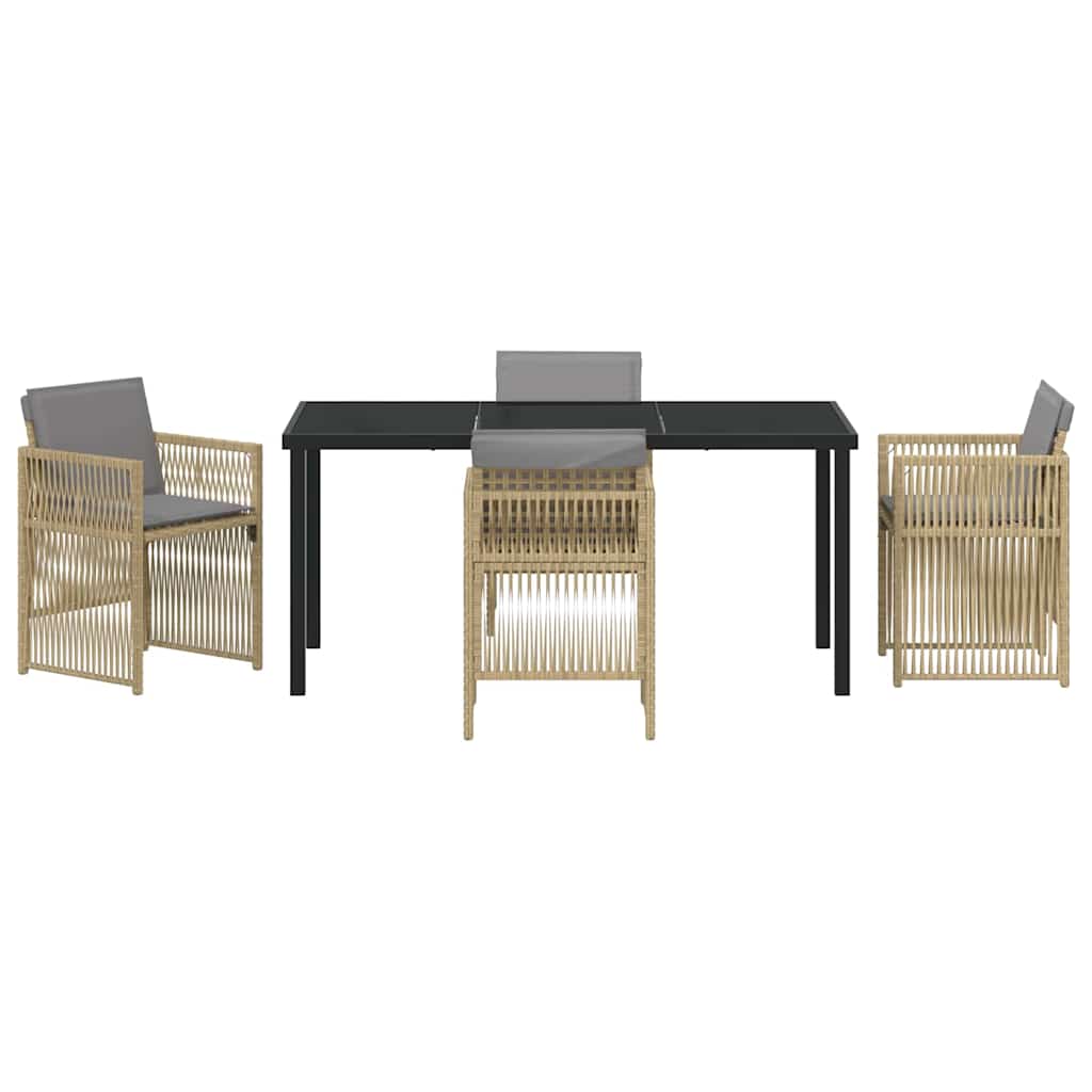 Ensemble de salle à manger pour jardin 5 pcs Beige - XIOS