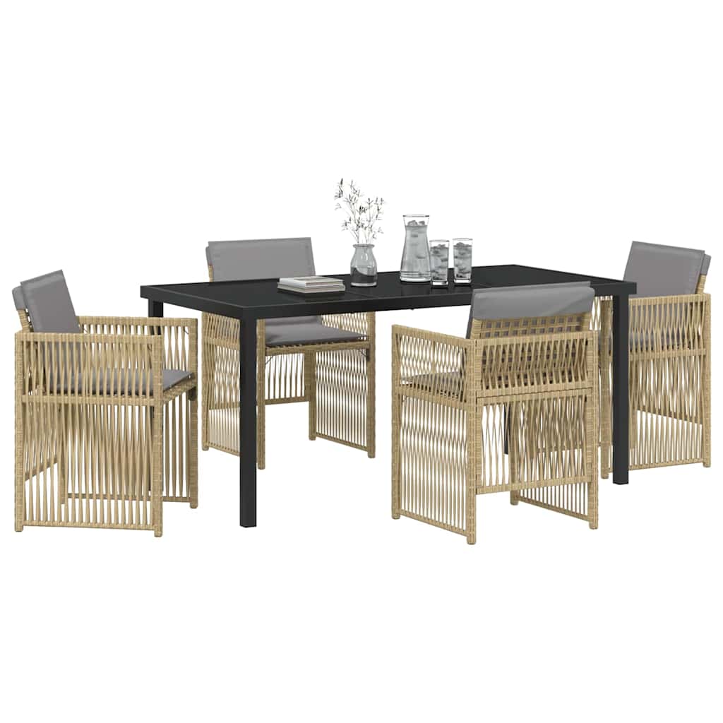 Ensemble de salle à manger pour jardin 5 pcs Beige - XIOS