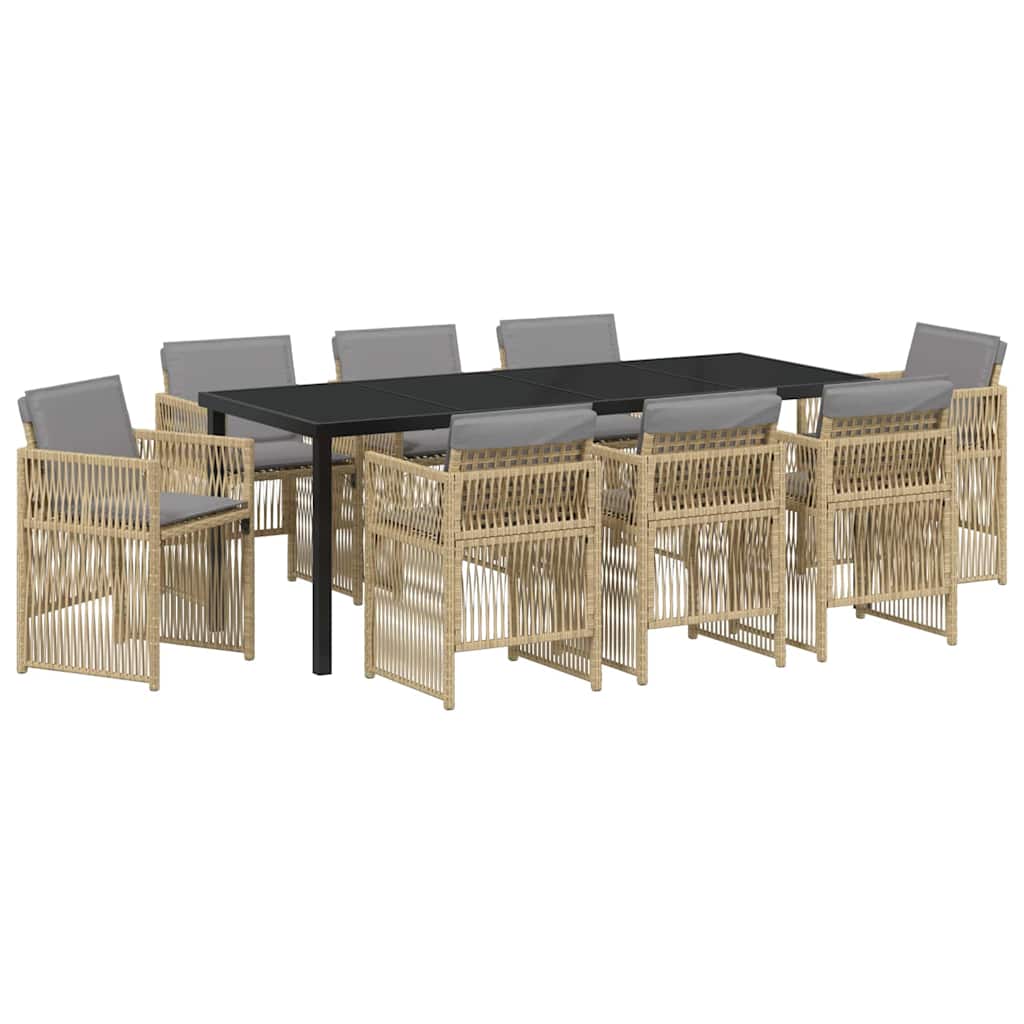 Ensemble de salle à manger pour jardin 9 pcs Beige - XIOS