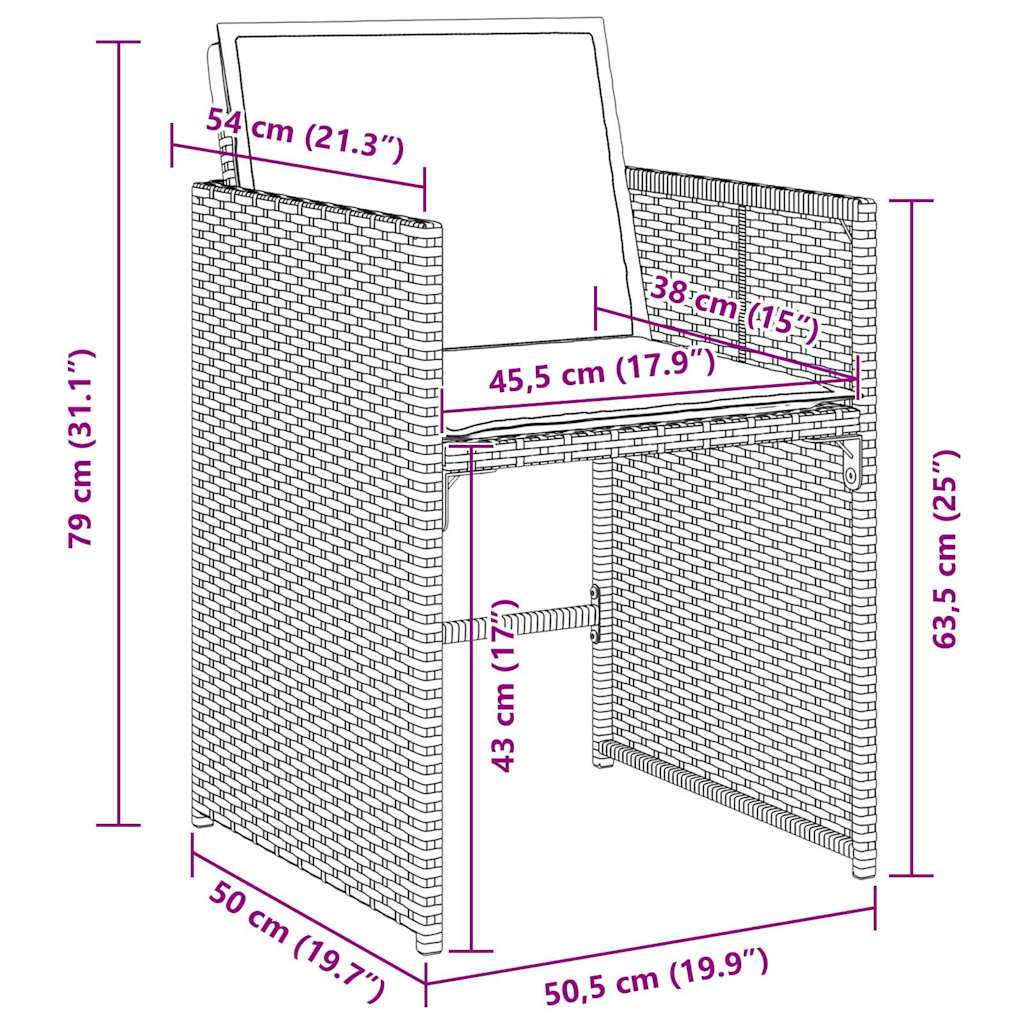 Ensemble de salle à manger pour jardin 5 pcs Noir polyrotin - XIOS