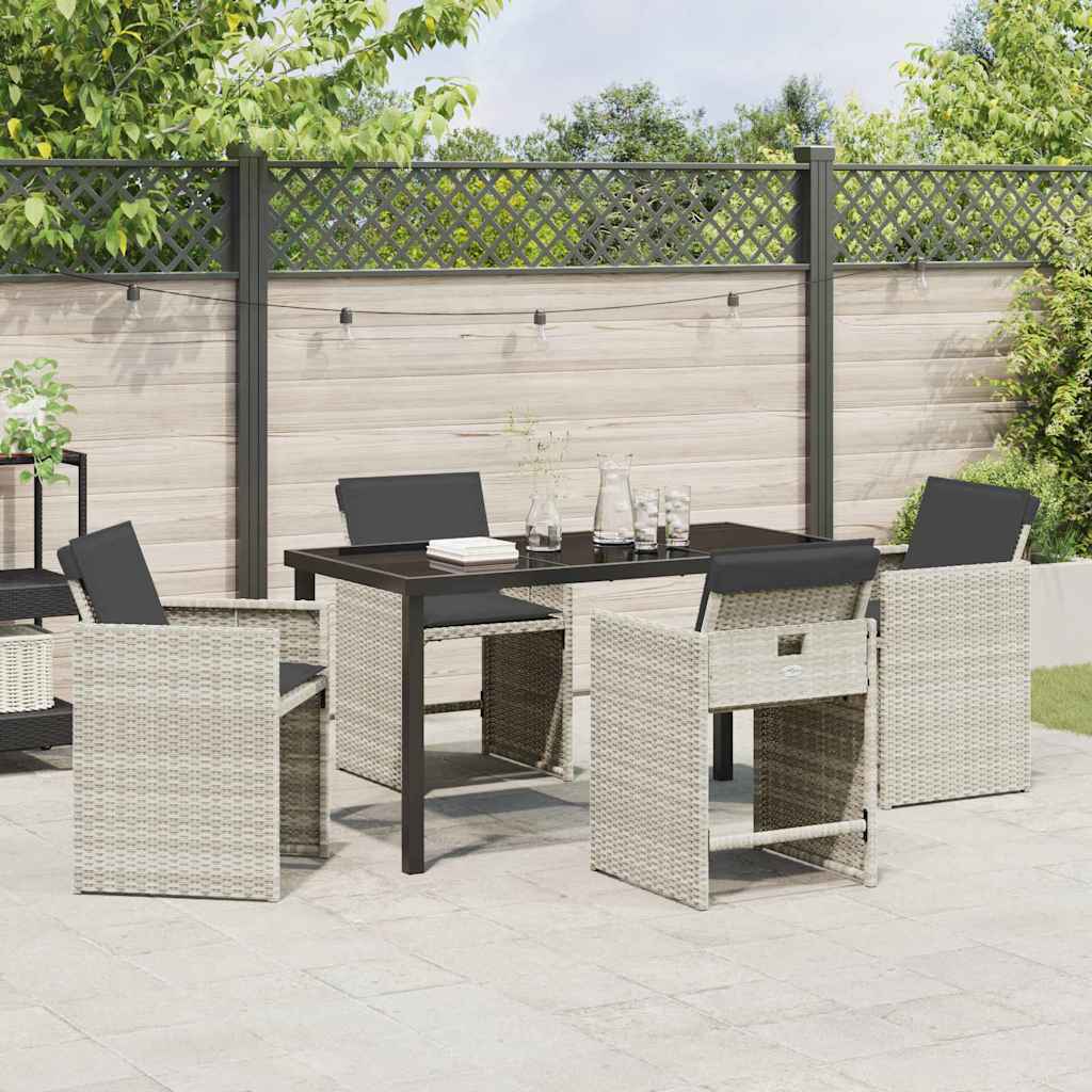 Ensemble de salle à manger pour jardin 5 pcs Gris clair - XIOS