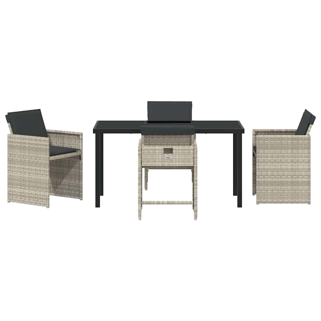 Ensemble de salle à manger pour jardin 5 pcs Gris clair - XIOS