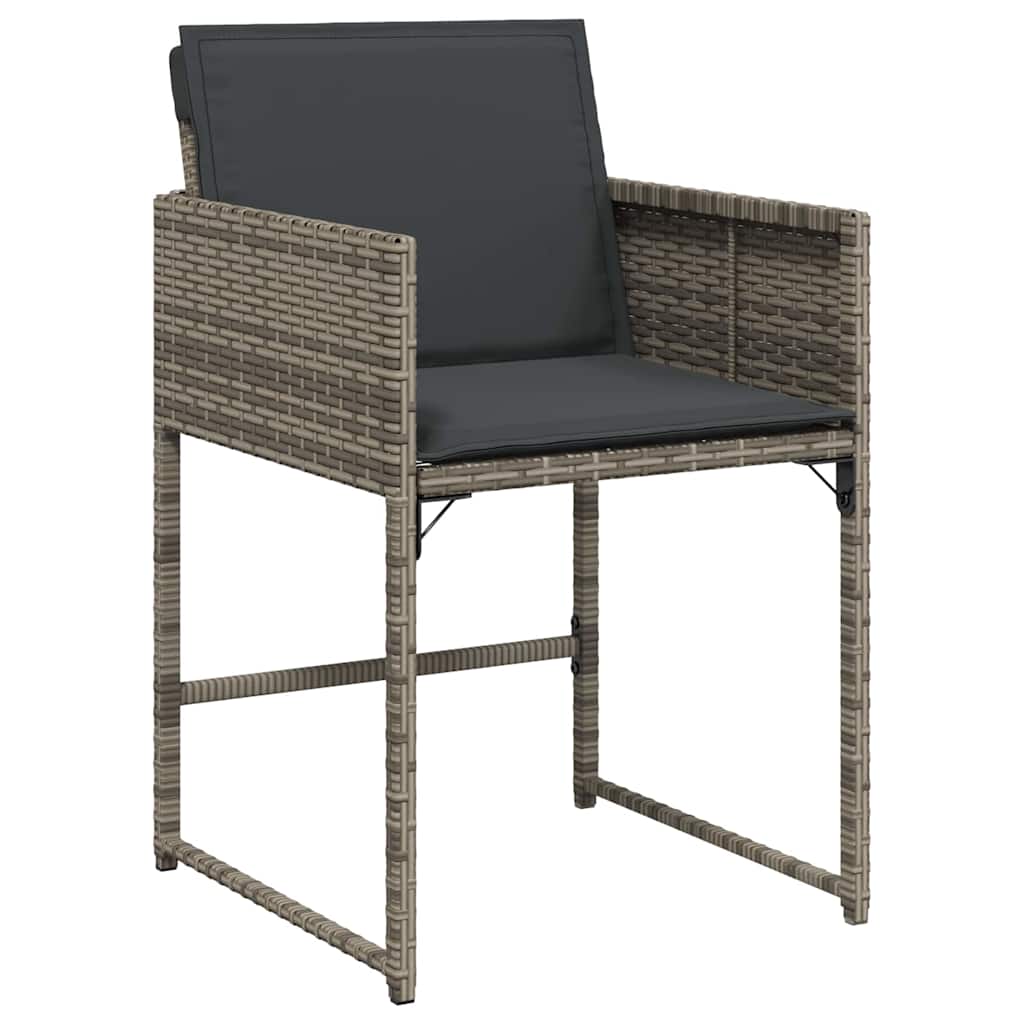 Ensemble de salle à manger pour jardin 5 pcs Gris polyrotin - XIOS