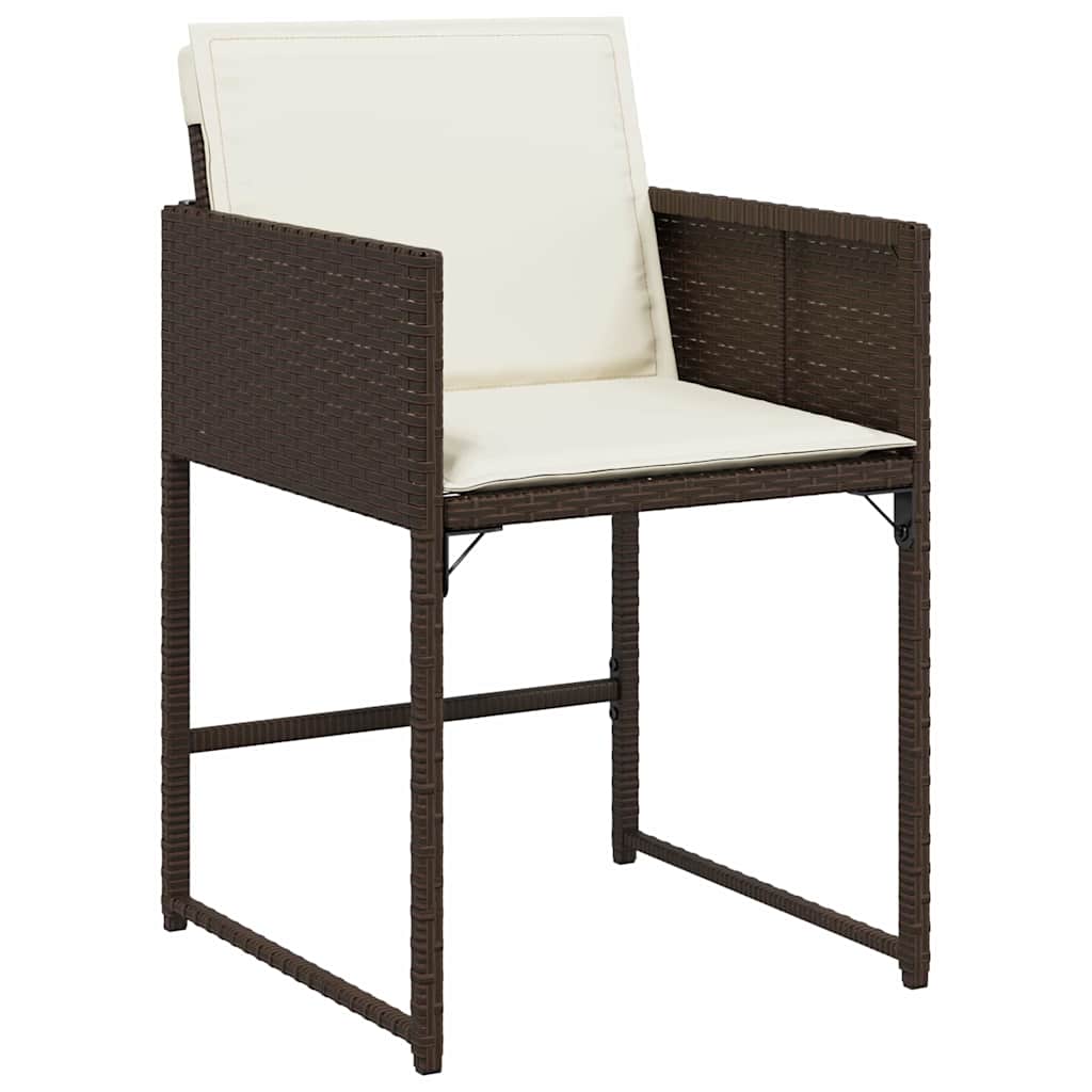 Ensemble de salle à manger pour jardin 5 pcs Marron polyrotin - XIOS