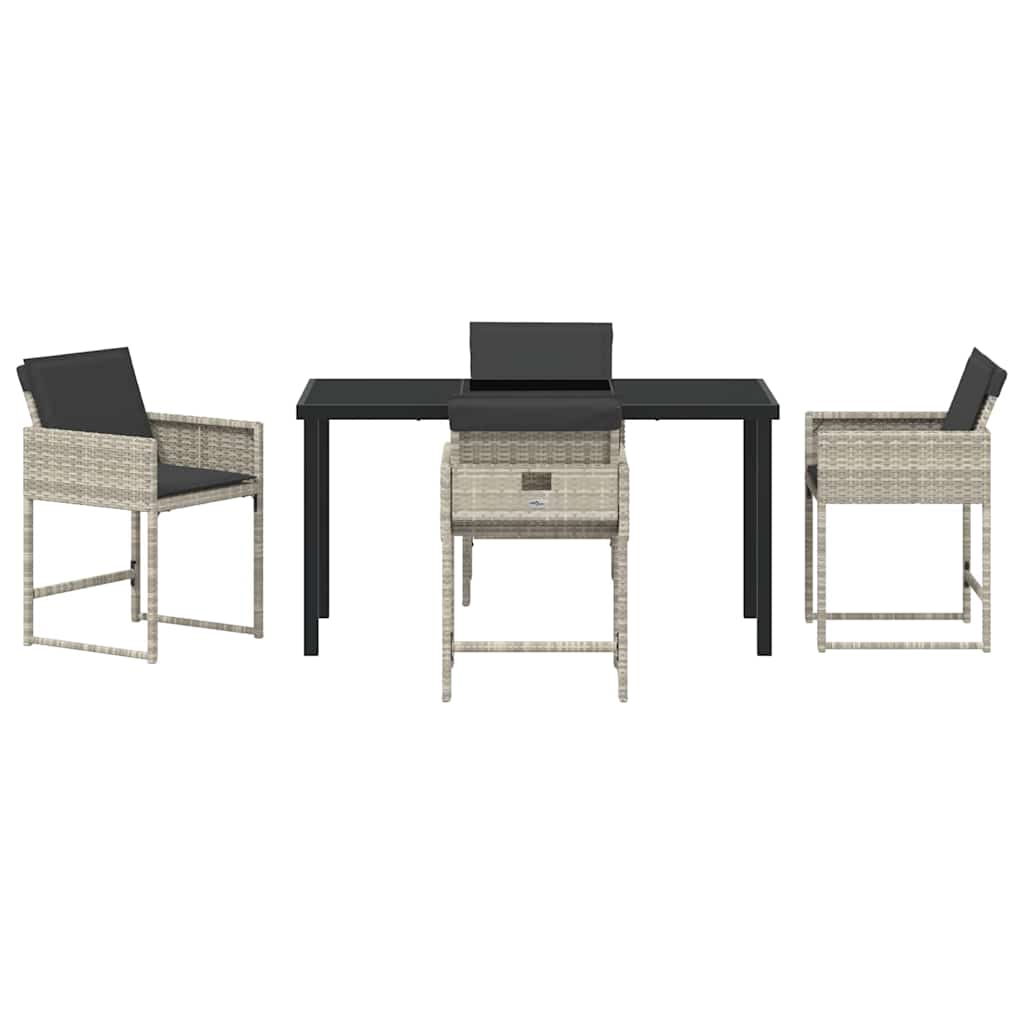 Ensemble de salle à manger pour jardin 5 pcs Gris clair - XIOS