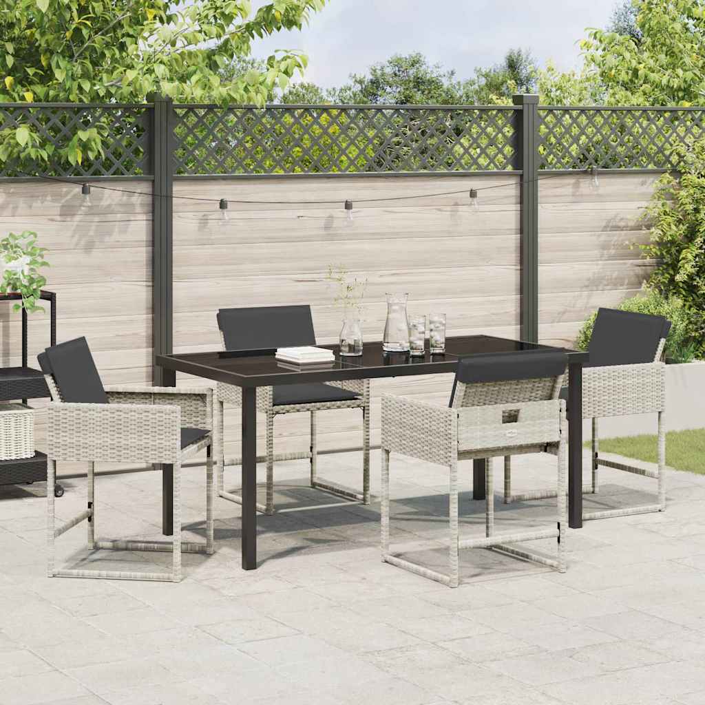Ensemble de salle à manger pour jardin 5 pcs Gris clair - XIOS