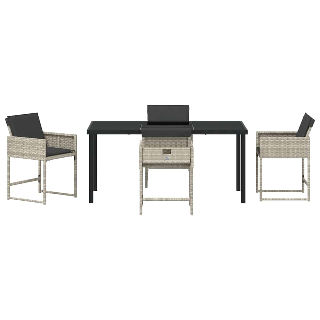 Ensemble de salle à manger pour jardin 5 pcs Gris clair - XIOS